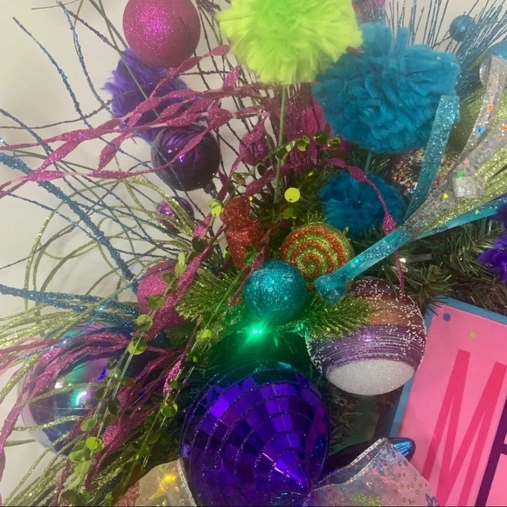 New Colorful Whimsical Unique Christmas Wreath